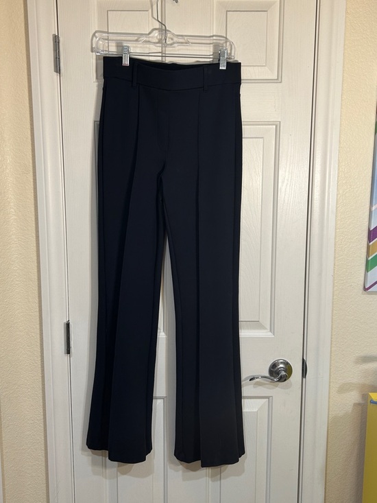Quince Pants - Quince Navy Ultra-Stretch Ponte Flare Leg Pants Small 32 Long